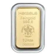 1 oz Heraeus Gold Bar