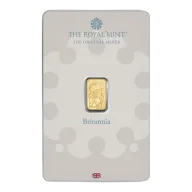 1 gram Gold Bar - Britannia (Carded)