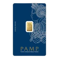 1 gram Gold Bar - PAMP Fortuna (Carded)