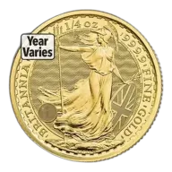 1/4 Oz Gold Great Britain Britannia - BU (Random Year)