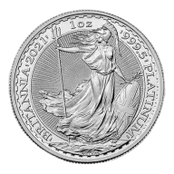 1 oz Britannia Platinum Coin (Circulated) (Random Year) (Unsealed) - The Royal Mint UK