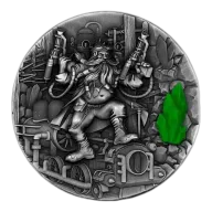 Niue: Dwarf 2 oz Silver 2023 Glow-in-the-Dark Antiqued Coin