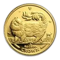 1993 Isle of Man 1/25 oz Gold Maine Coon Cat