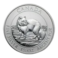 1.5 oz Silver Coin - 2014 Arctic Fox - Royal Canadian Mint - RCM .9999 Ag