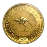Australia 2 oz Gold Kangaroo &/or Nugget BU (Random Year)