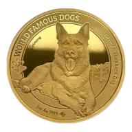 World Famous Dogs German Shepherd 1oz Gold Coin 2025