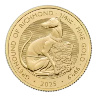 2025 UK Tudor Beasts Greyhound of Richmond 1/4oz Gold Coin