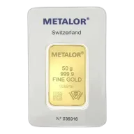Metalor 50 Grams Gold Bar