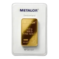 Metalor 100 Grams Gold Bar