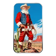 1 oz Cowboy Santa Silver Bar