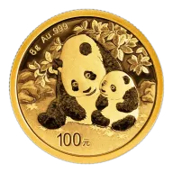2024 100 Yuan Gold Chinese Panda .999 8g Brilliant Uncirculated