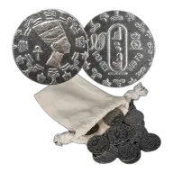 1/10 oz .999 Fine Silver Round - Old World Style Egyptian Queen Nefertiti
