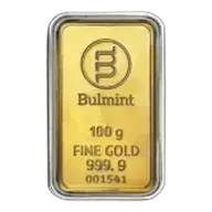 Bulmint 100g Minted Gold Bullion Bar