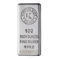 100oz Kinesis Silver Cast Bar 2022