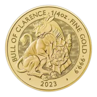 2023 UK Tudor Beasts Bull of Clarence 1/4oz Gold Coin
