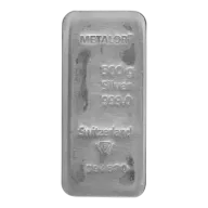 500g Metalor Silver Bar