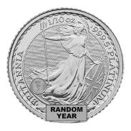1/10 Oz Great Britain Platinum Britannia (BU) Random Year