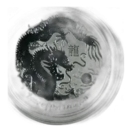 2 OZT Perth Mint Dragon 2012 Silver Coin 9995