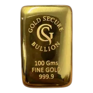100g Goldsecure Cast Gold Bar 999.9