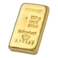 250 Gram Metalor Gold Bar