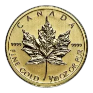 Canadian Gold Maple Leaf 1/10 oz (Varied Year)