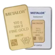Metalor 100g Gold Bar