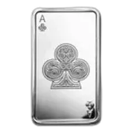 10 oz Silver Bar - Ace of Clubs