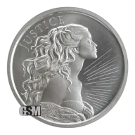 1 oz Silver Shield Justice Silver Round | Golden State Mint