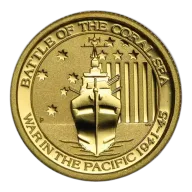 1/10oz Gold - Battle of Coral Sea Random Years