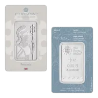 1 Ounce British Britannia Platinum Bar