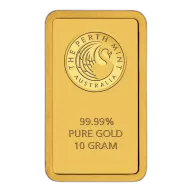 10g Perth Mint Gold Minted Bar