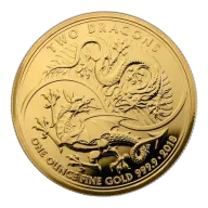 2018 Two Dragons One Ounce Gold Bullion Coin
