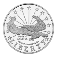 1-oz Liberty Eagle .999 Fine Silver Round