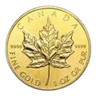 1990 Canada 1 oz Gold Maple Leaf BU