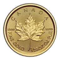 2026 Canada Gold Maple Leaf 1/20 oz $1 - BU