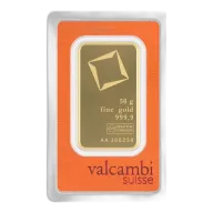 Valcambi Suisse 50 gram Gold Bar (In Assay)