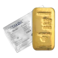 Metalor 250 Gram Gold Bar