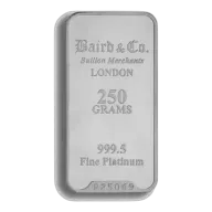 250g Baird & Co Platinum Minted Bar