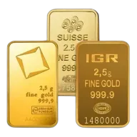 2.5 Gram Gold Bar (Random Brand, No Assay Card)