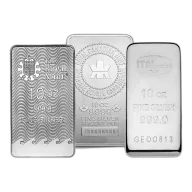 10 oz Silver Bar - Brand Varies