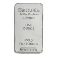 1oz Baird & Co Platinum Minted Bar