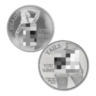 1/10 oz .999 Fine Silver Round - Adult Novelty - Heads and Tails