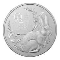 2023 Year of the Rabbit Royal Australian Mint Lunar 1 oz Silver Bullion Coin