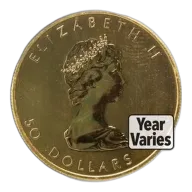 1 Oz .999 Gold Canadian Maple Leaf - BU (Random Year)