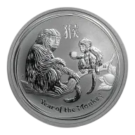 2016 Series II - Year of the Monkey Perth Mint Lunar 1/2 oz Silver Bullion Coin