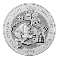 2026 UK Tudor Beasts Queen's Lion 10oz Silver Coin