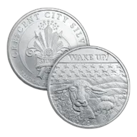 1 oz Wake Up! BU Silver Round