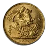 1907-M Australia Gold Sovereign Edward VII BU