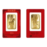 PAMP 100 Gram Lunar Horse Gold Bar