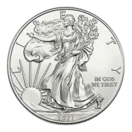 2021 1 oz American Silver Eagle Coin (BU, Type 1)
